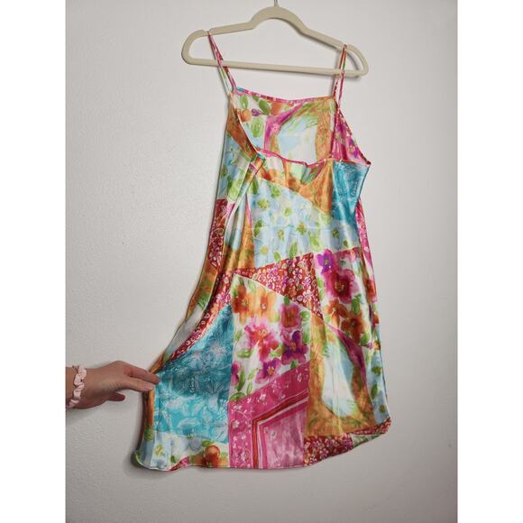 Vintage Gilligan O'Malley Large Boho Slip Dress Mini Spaghetti Strap Fairy - Picture 5 of 6